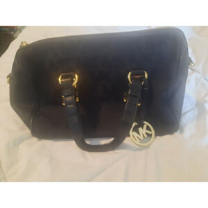 Women's Michael Kors Black Monogram Satchel One Size